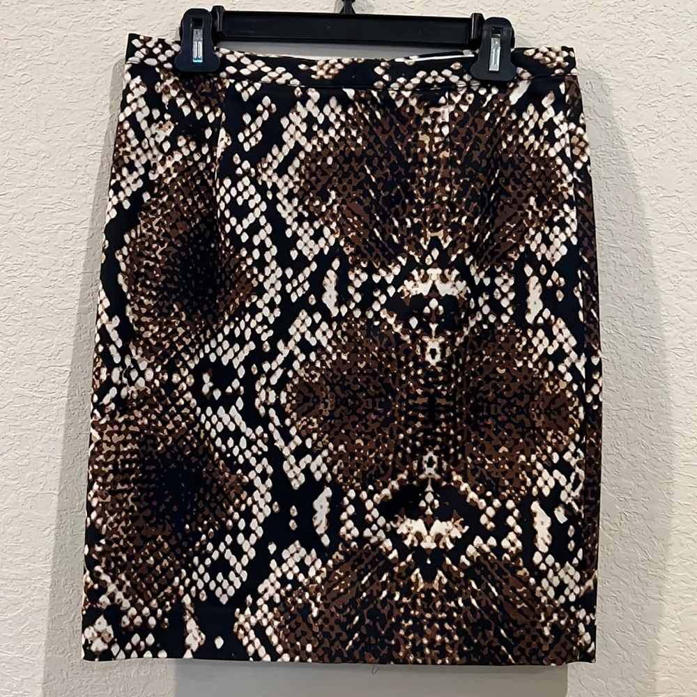 MICHAEL By Michael Kors Snake Print Pencil Skirt